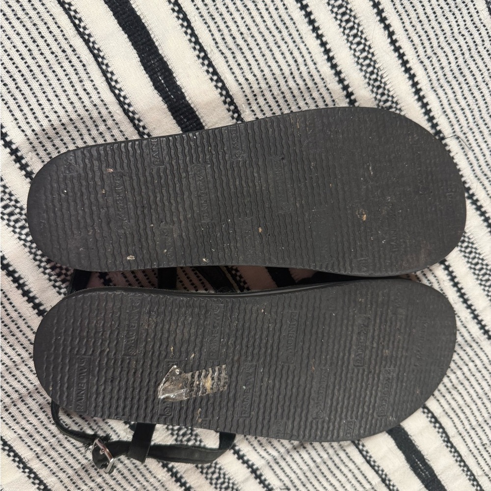 Rainbow Women's Black Braided Strap Sandals - Picture 2 of 3